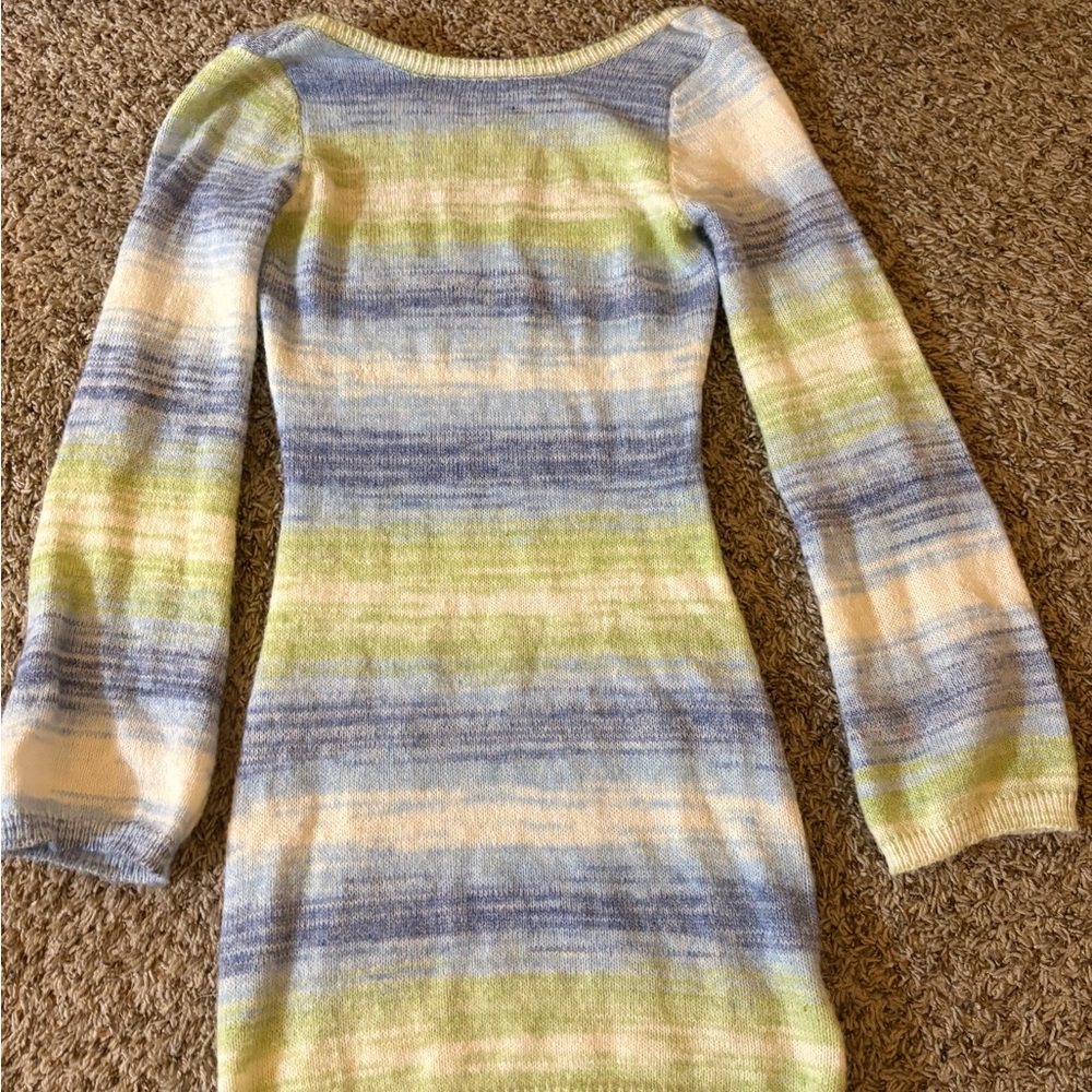 SHEIN Multicolor Long Sleeve Knit Dress